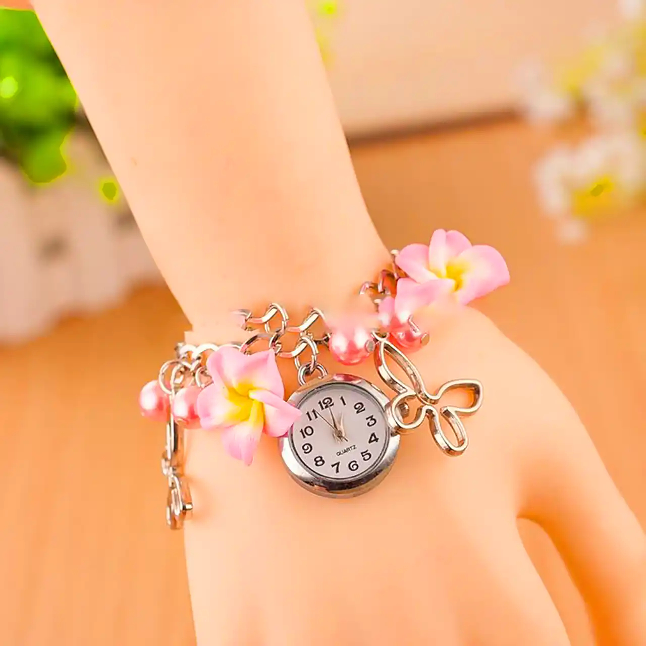 ساعت مچی زنانه لوکس مرواریدی