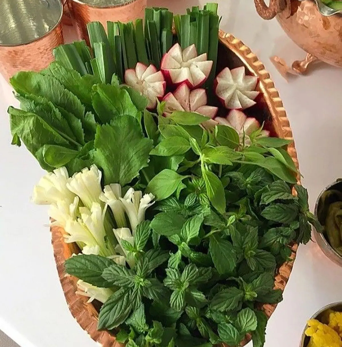 تزیین سبزی مجلسی