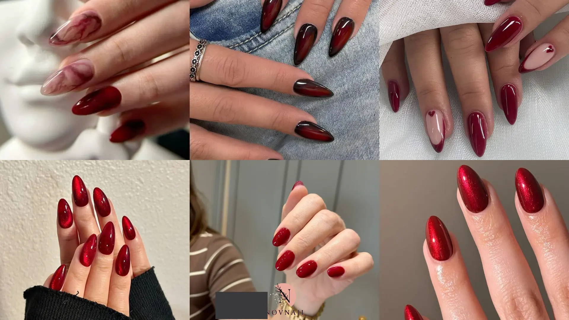 طراحی ناخن قرمز