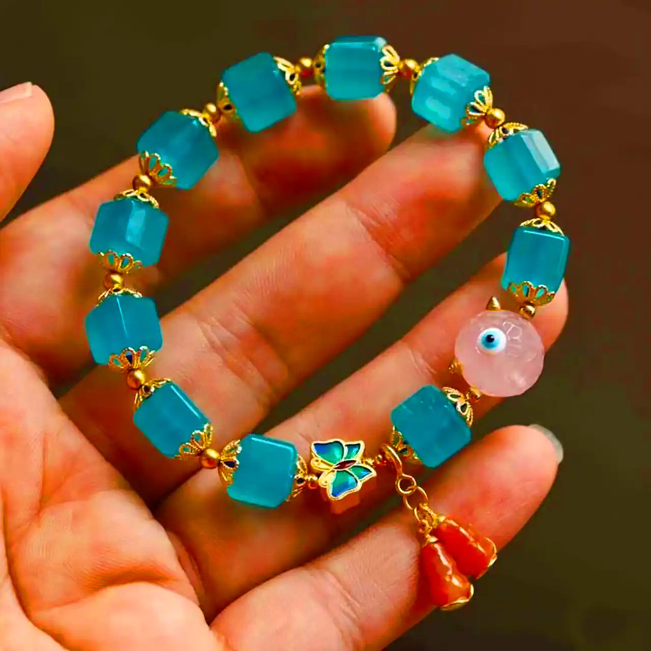 دستبند شیک فیروزه