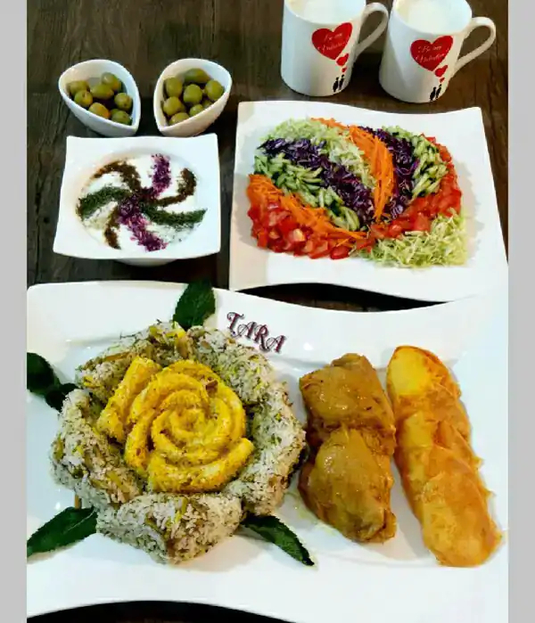 تزیین باقالی پلو ساده