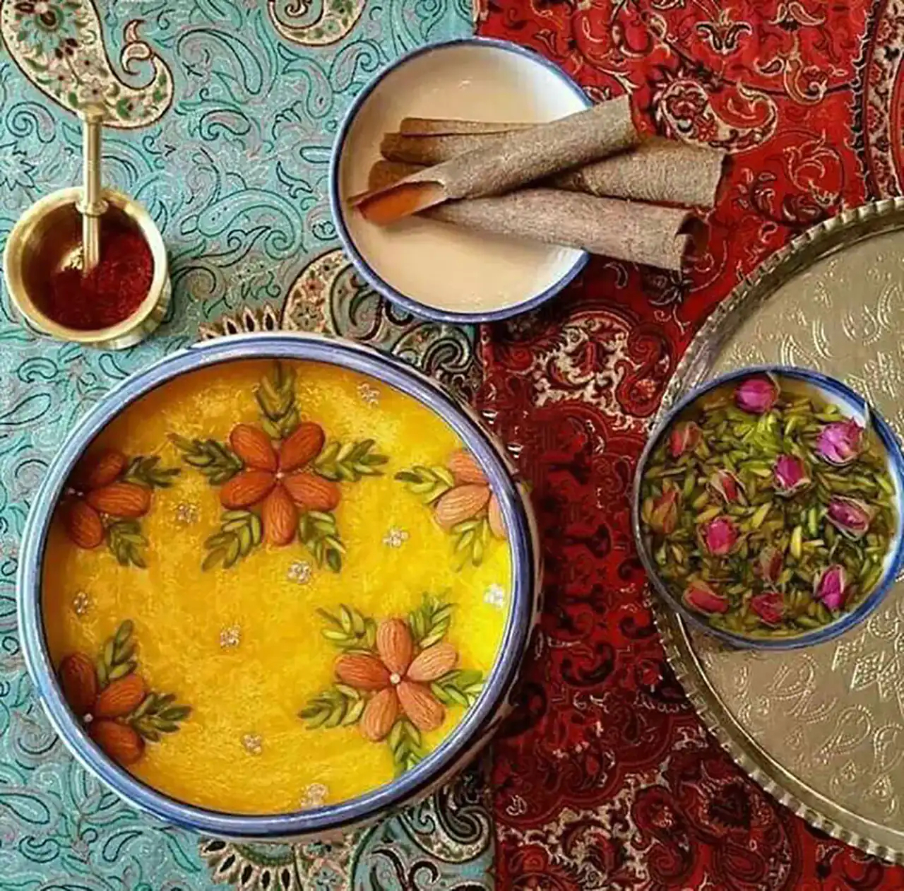 تزیین شله زرد برای ایام فاطمیه + بهترین ایده ها برای تزیین شله زرد برای ایام فاطمیه