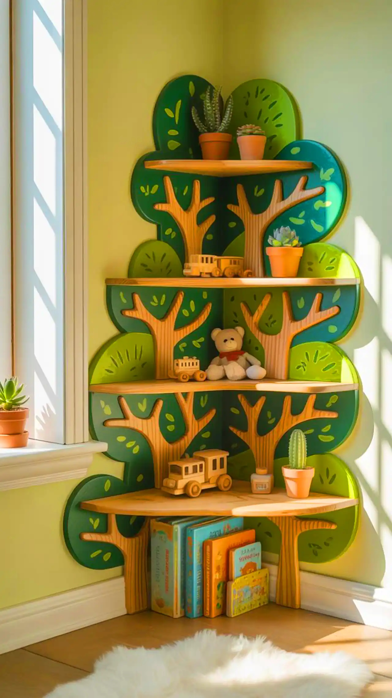 قفسه کتاب اتاق کودک 