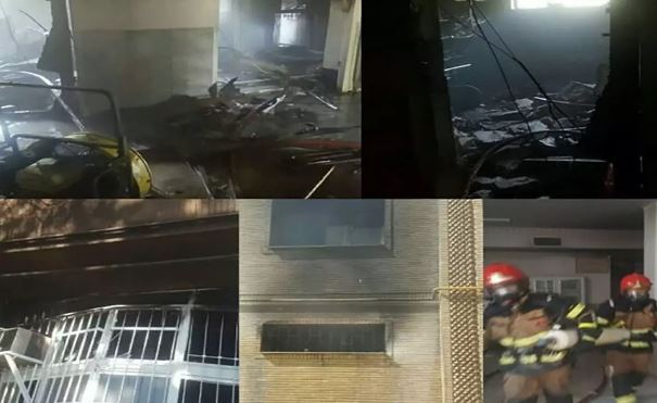 آتش سوزی در دانشگاه گچساران