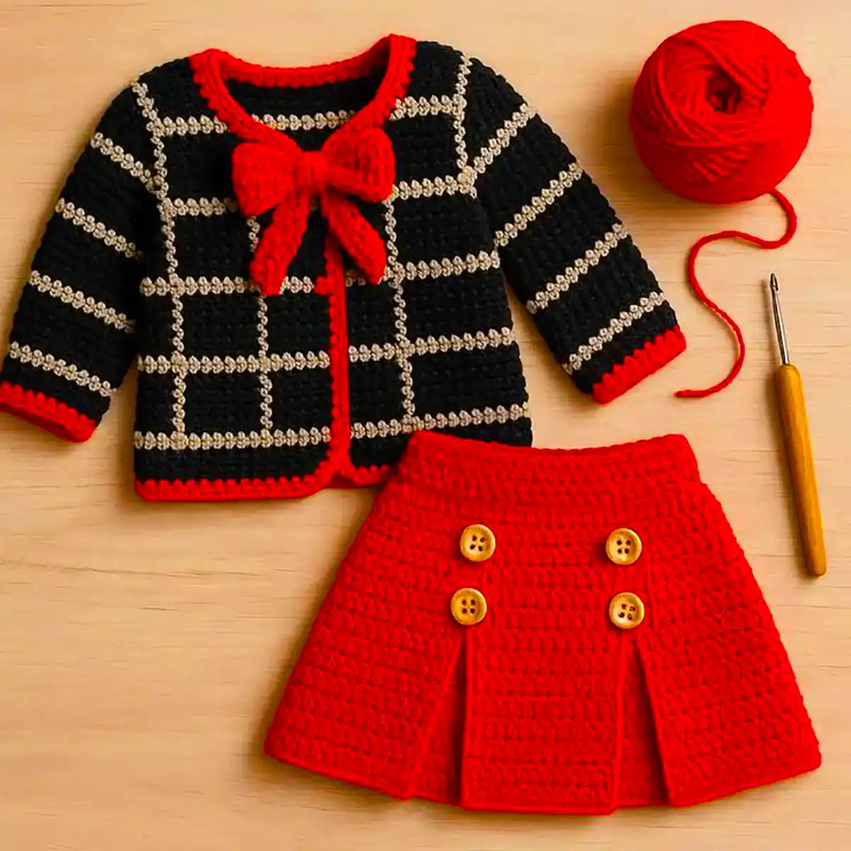 ست بافتنی بچه گانه