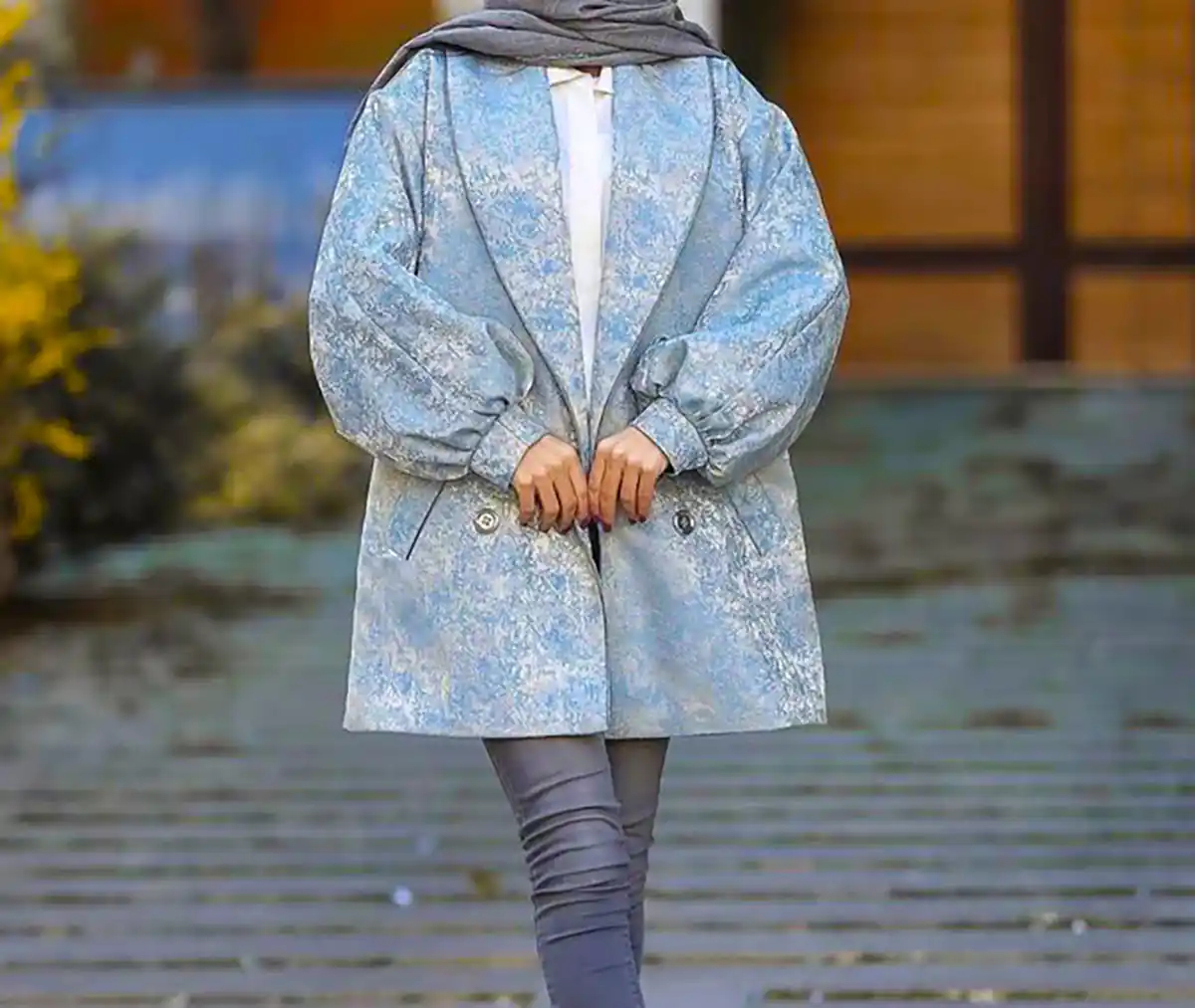 مدل مانتو آبی پاستیلی