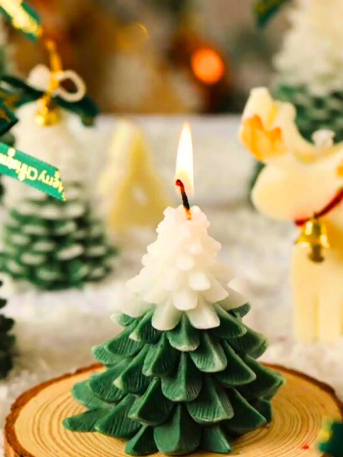 شمع فانتزی کاج کریسمسی