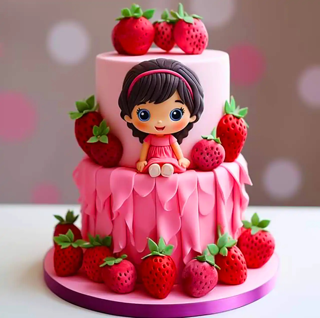 کیک تولد دخترتوت فرنگی