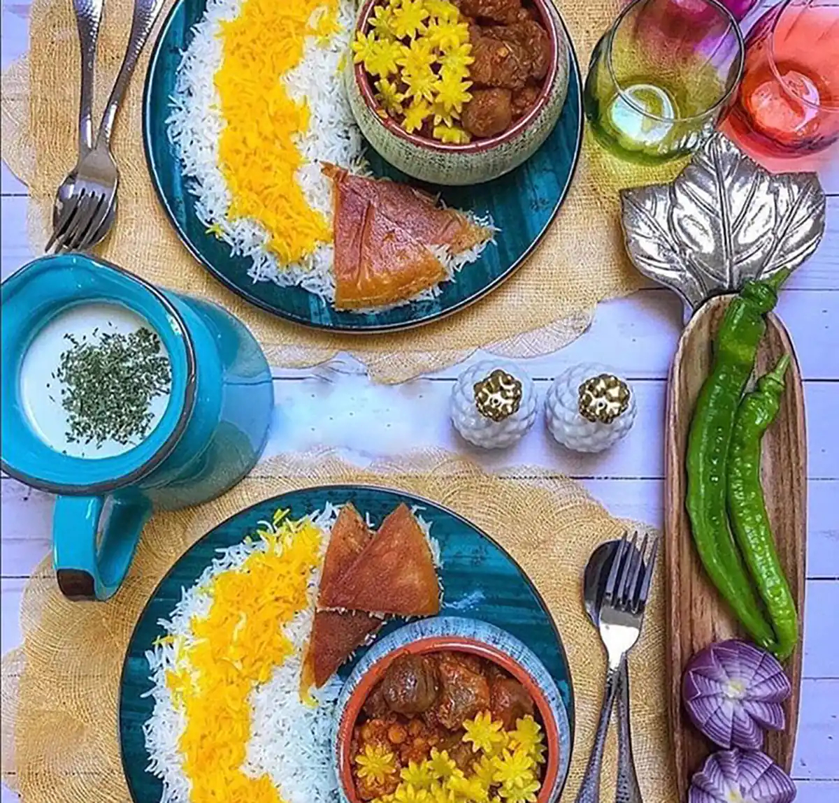 عکس سفره هفت سین عکس سفره هفت سین فانتزی سفره هفت سین مدرن تزیین سفره شام ایرانی عکس سفره غذای شیک 
