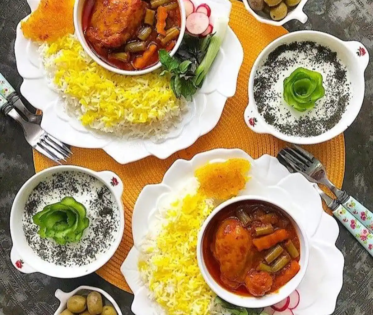 عکس سفره هفت سین عکس سفره هفت سین فانتزی سفره هفت سین مدرن تزیین سفره شام ایرانی عکس سفره غذای شیک 