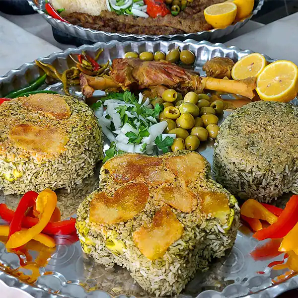 تزیین باقالی پلو ساده