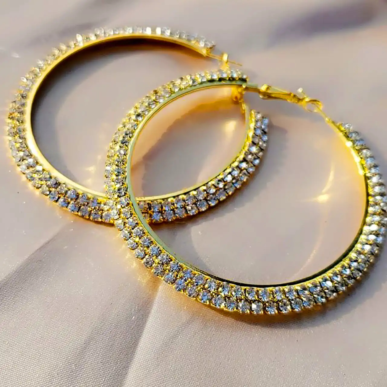 گوشواره حلقه ای کارشده طلا