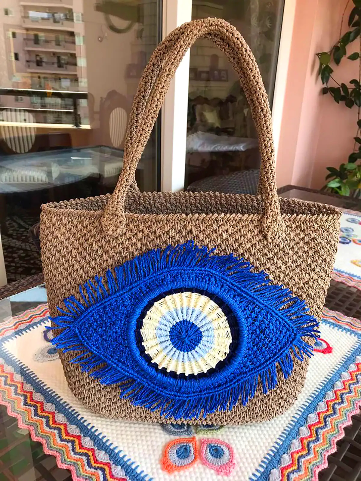 کیف فانتزی با طرح چشم نظر