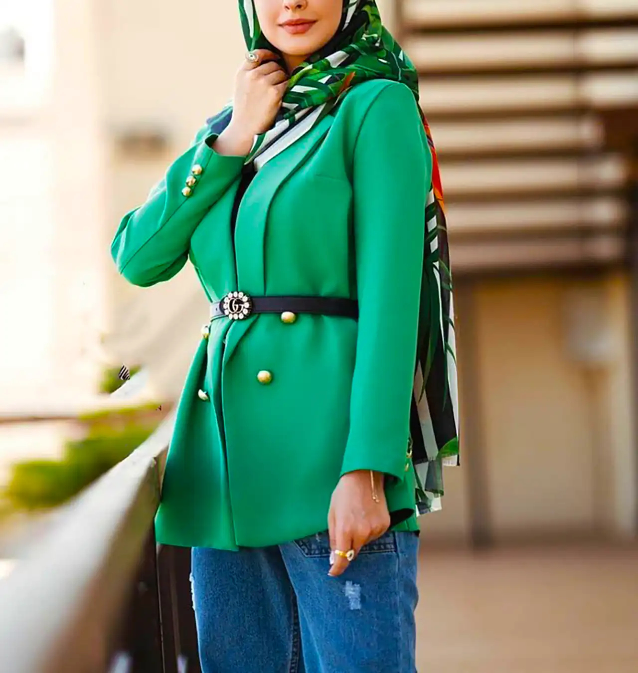 مانتو زنانه با رنگ سبز