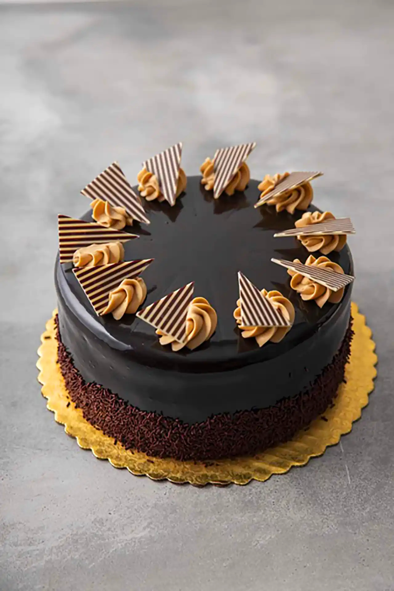 کیک شکلاتی با دیزاین شیک