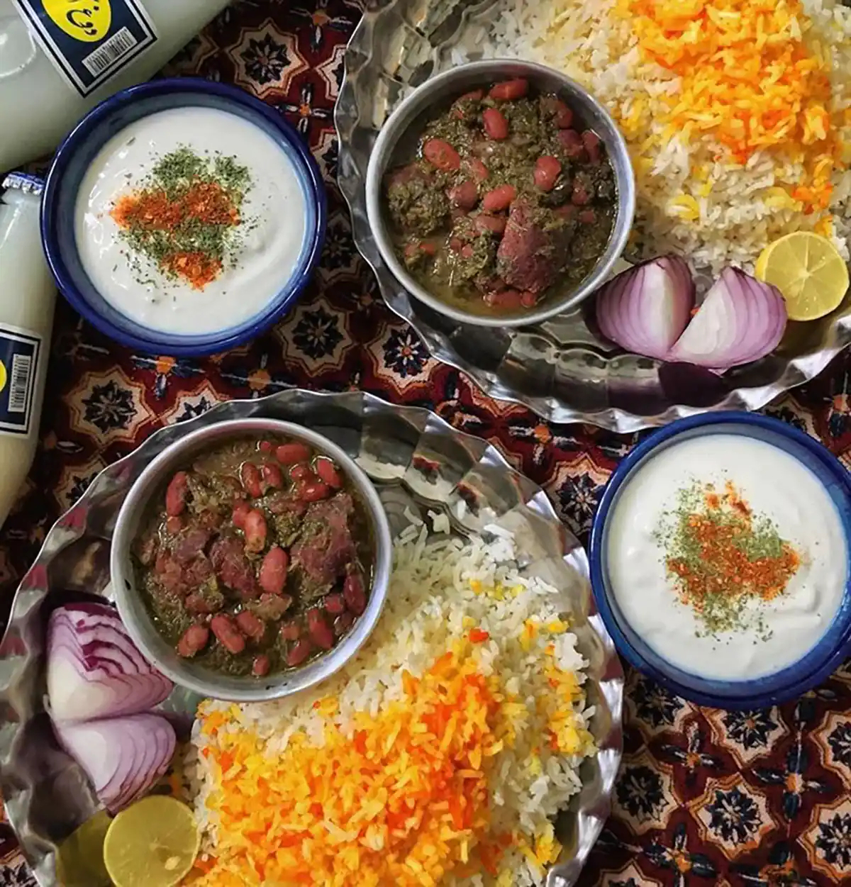 عکس سفره هفت سینعکس سفره هفت سین فانتزی سفره هفت سین مدرن تزیین سفره شام ایرانی عکس سفره غذای شیک 