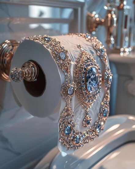 دستمال توالت جواهرنشان