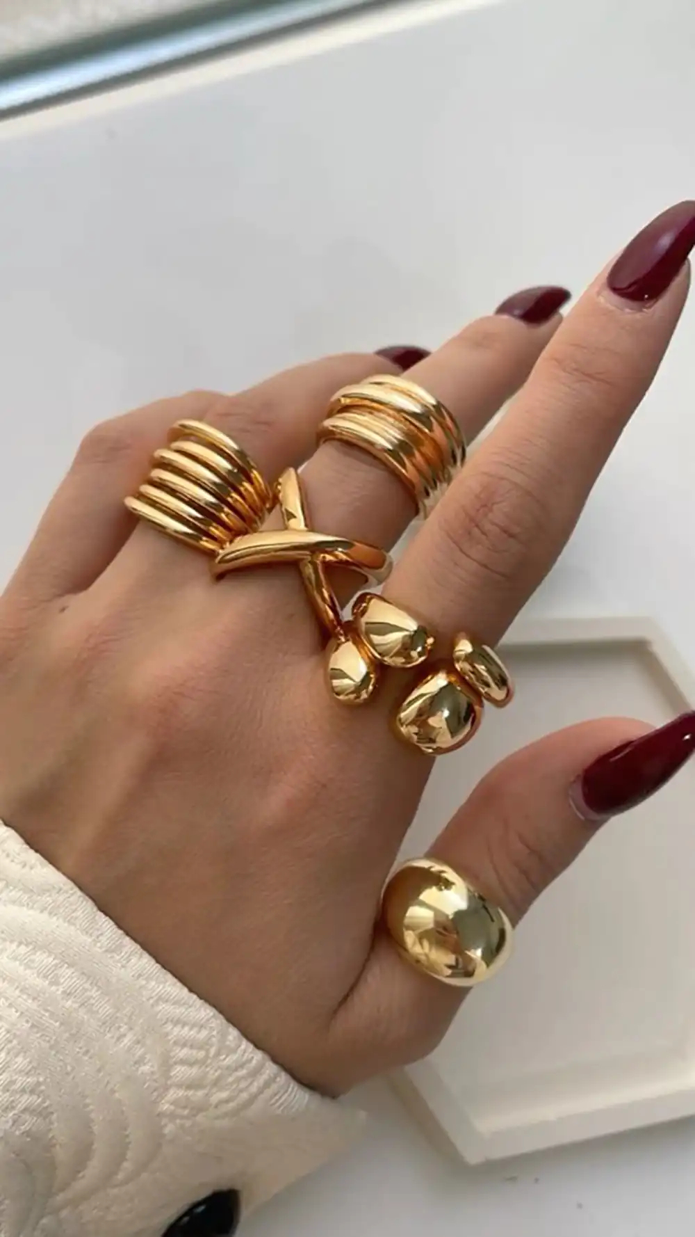 انگشتر طلا زنانه بزرگ