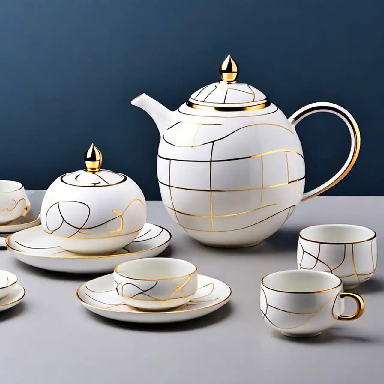 قوری و فنجان چینی شیک