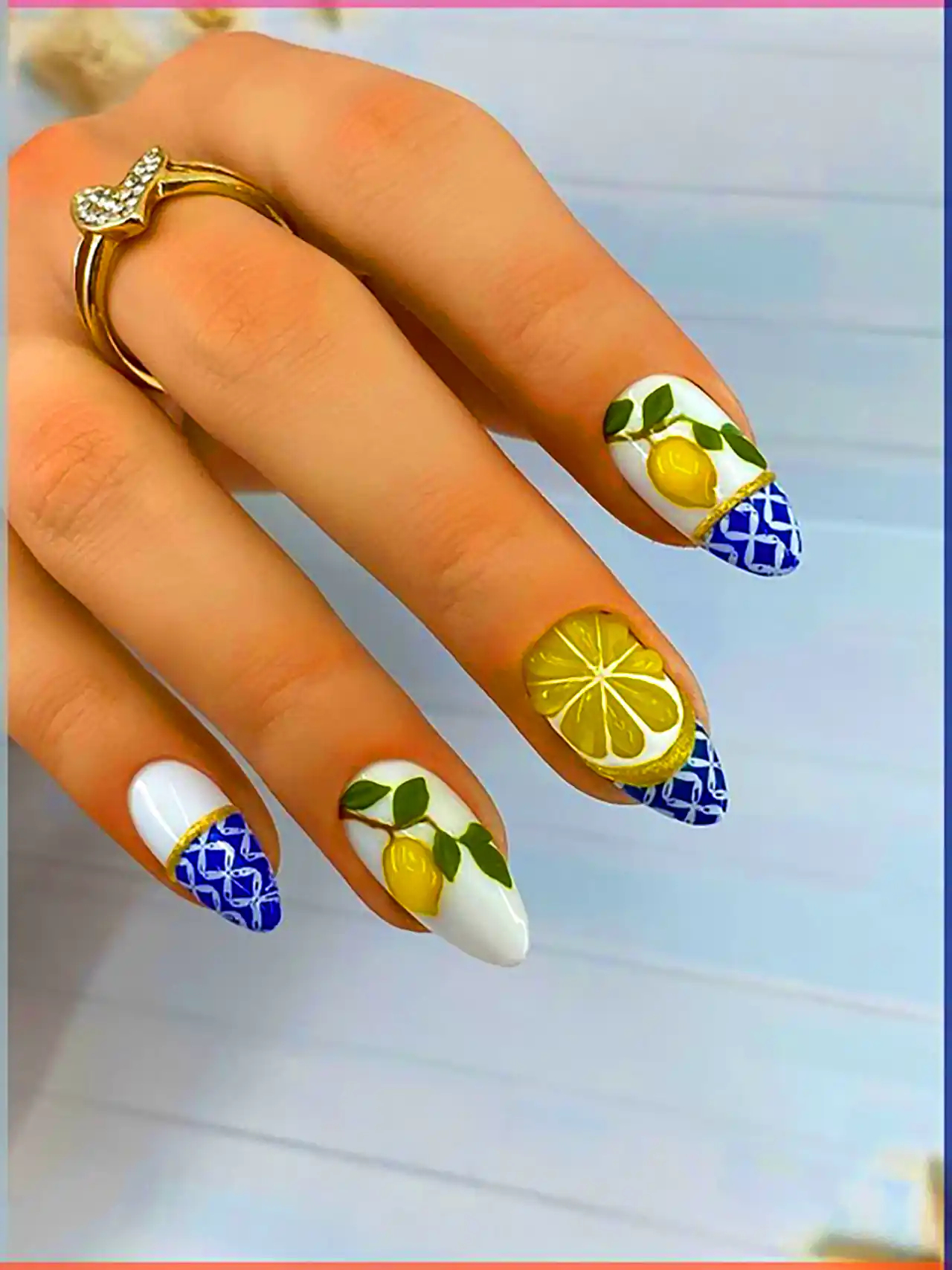 دیزاین ناخن با طرح لیمو