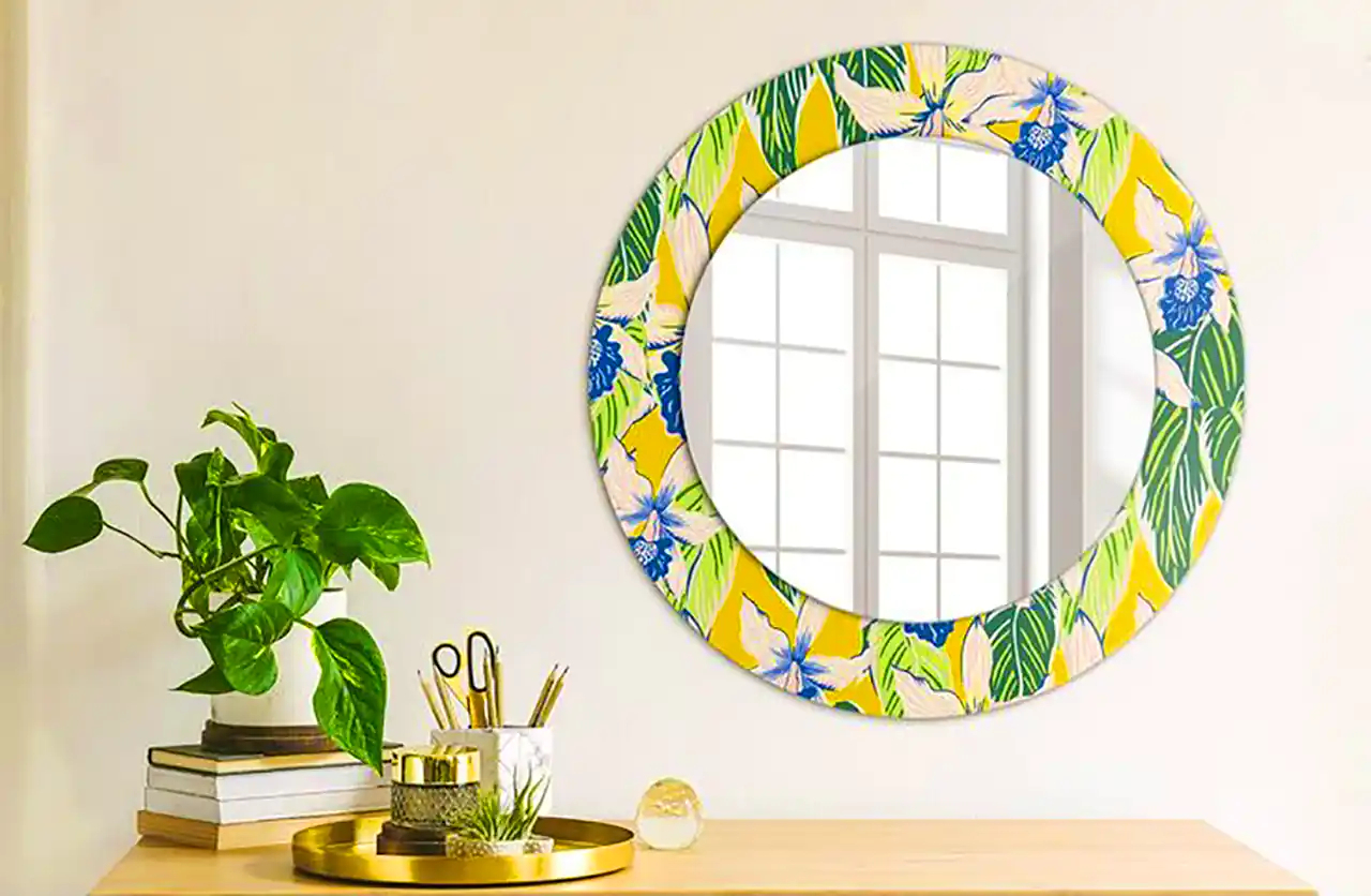 مدل آینه گرد دکوری