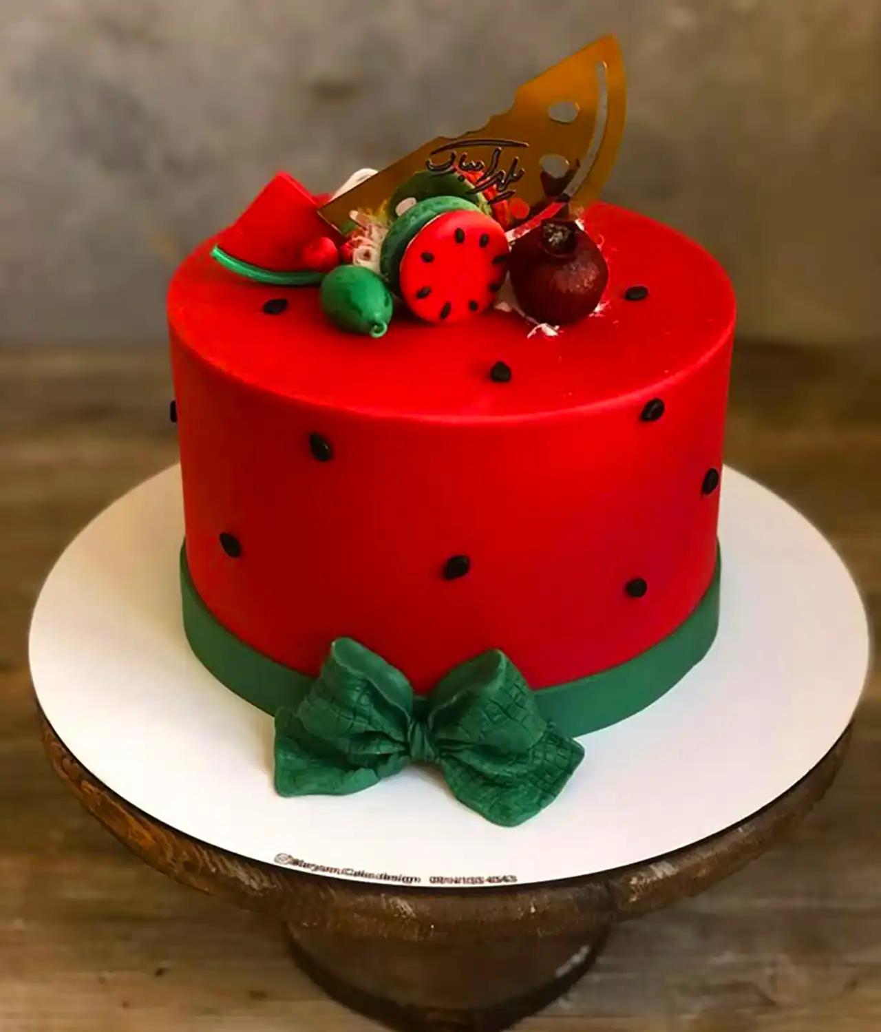 کیک هندوانه ای یلدایی