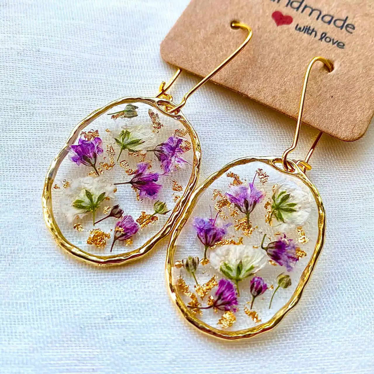 گوشواره رزین دست ساز