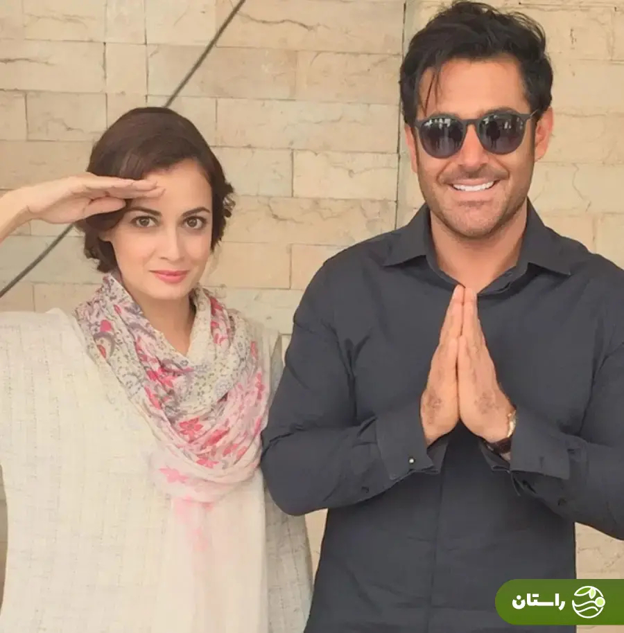 (عکس) تونل زمان؛ محمدرضا گلزار و دیا میرزا در پشت صحنه «سلام بمبئی»؛ ۱۰ سال پیش