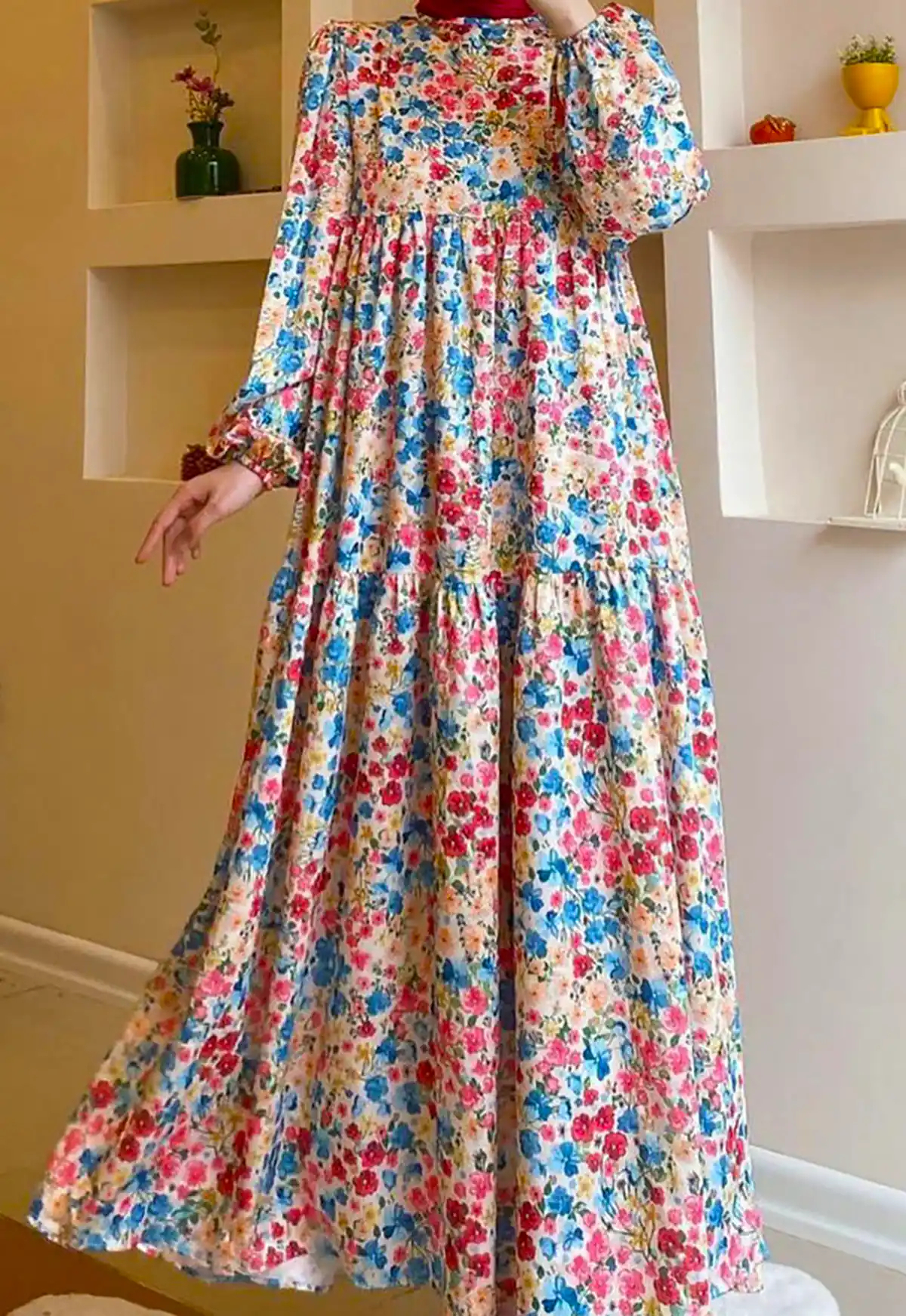 پیراهن بلند آبرنگی زنانه