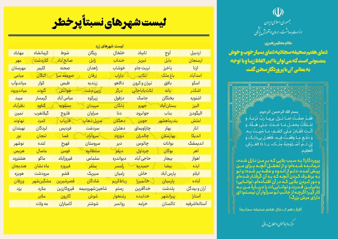 لیست شهرهای کرونایی - 2