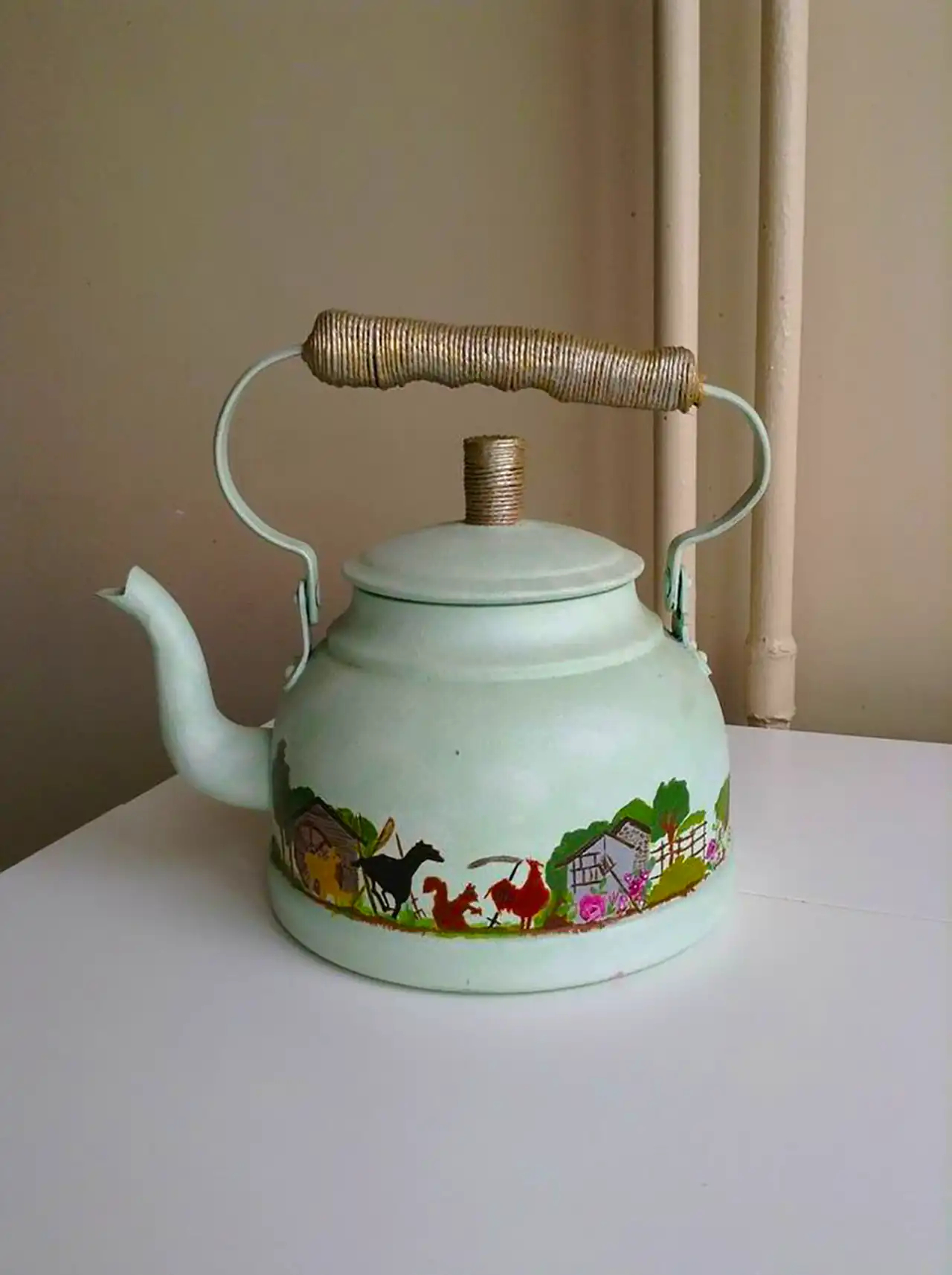 کتری سرامیکی طرح گل