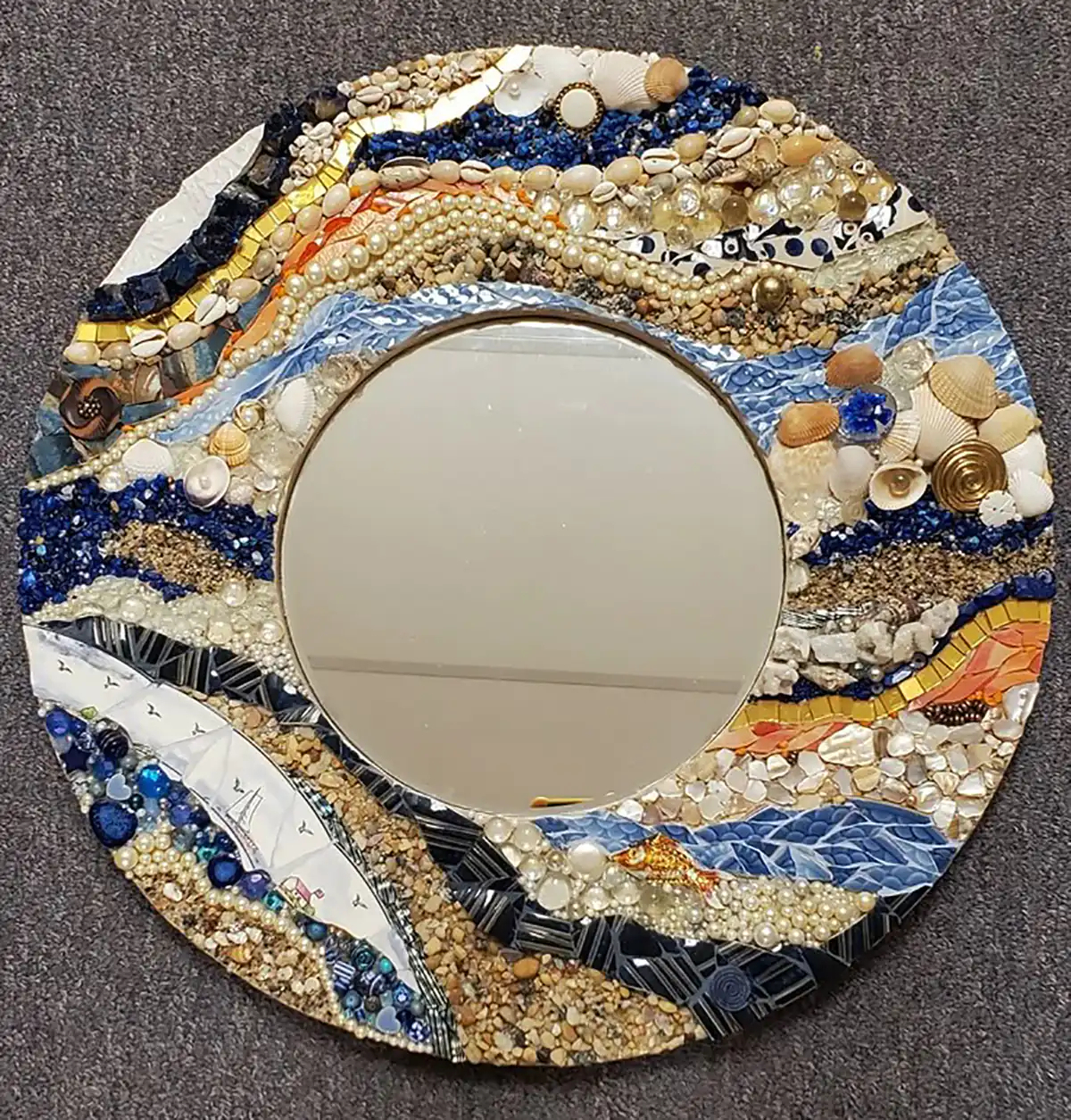 آینه دیواری رنگی رنگی 