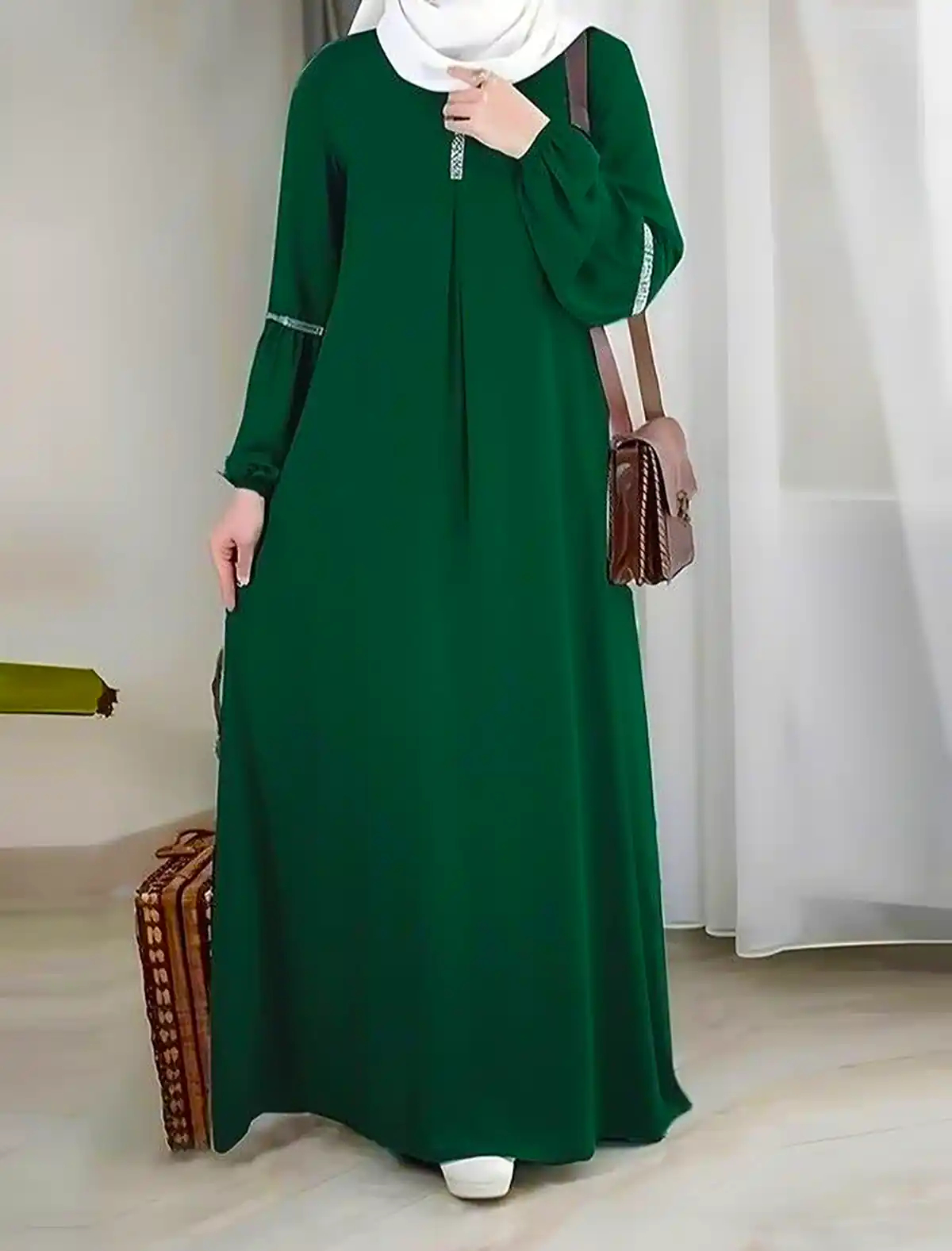پیراهن باحجاب سبز