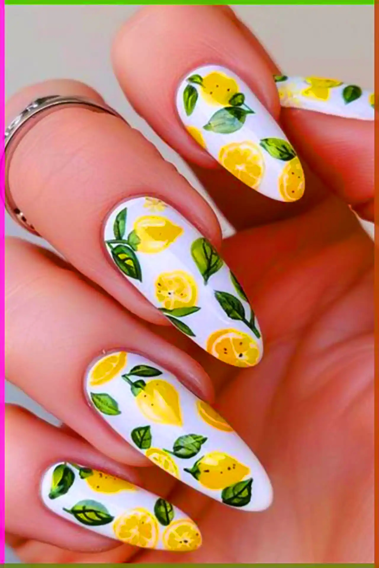 دیزاین ناخن با طرح لیمو
