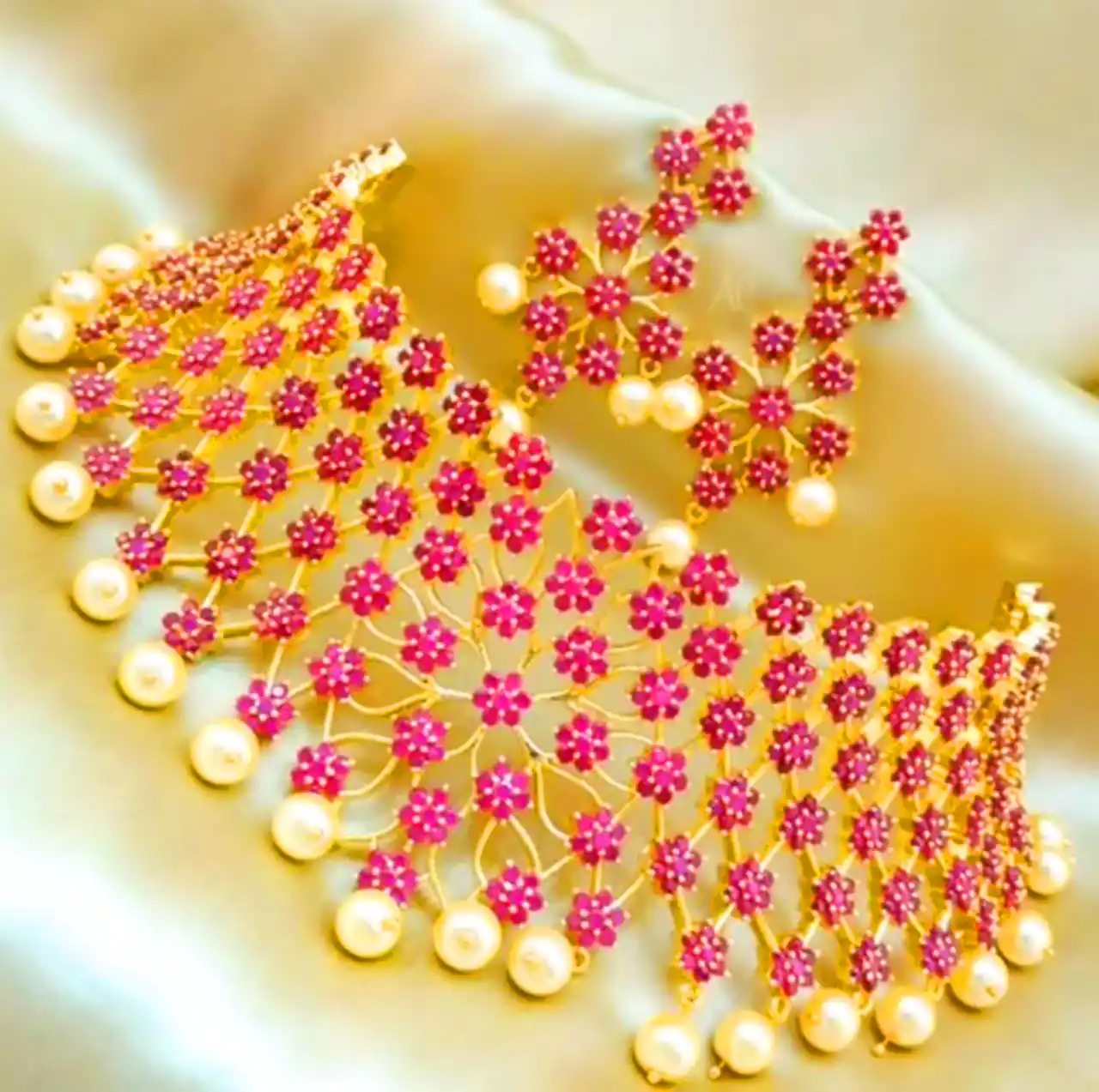 سرویس جواهر طلایی خاص و شیک 