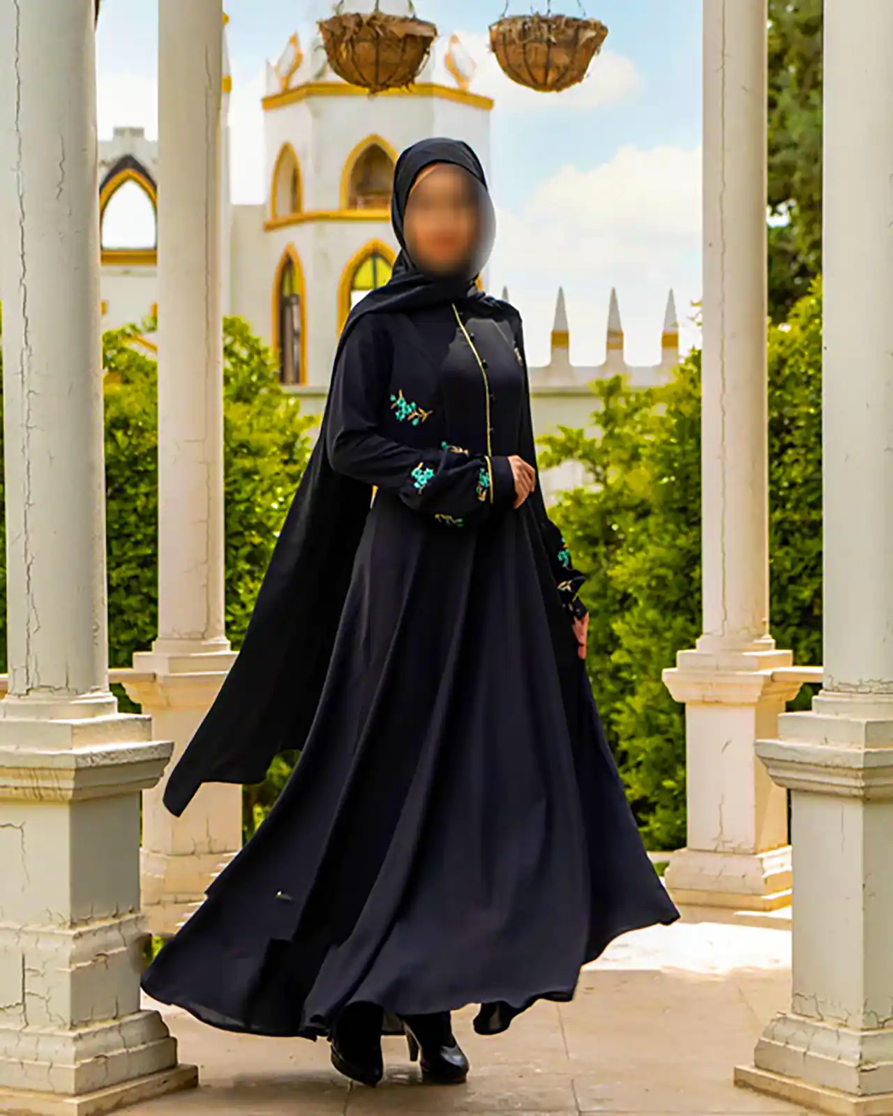 مانتو حجاب با پارچه کرپ