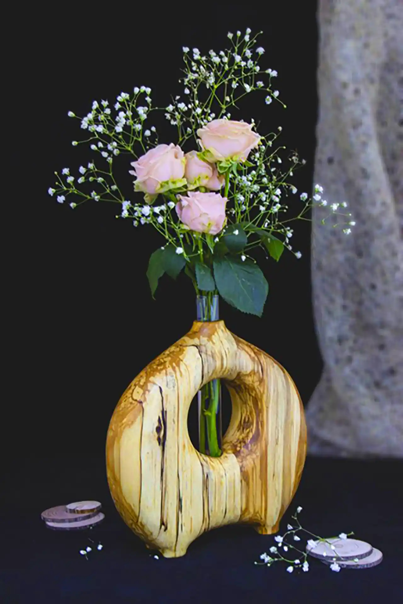 گلدان چوبی دکوری