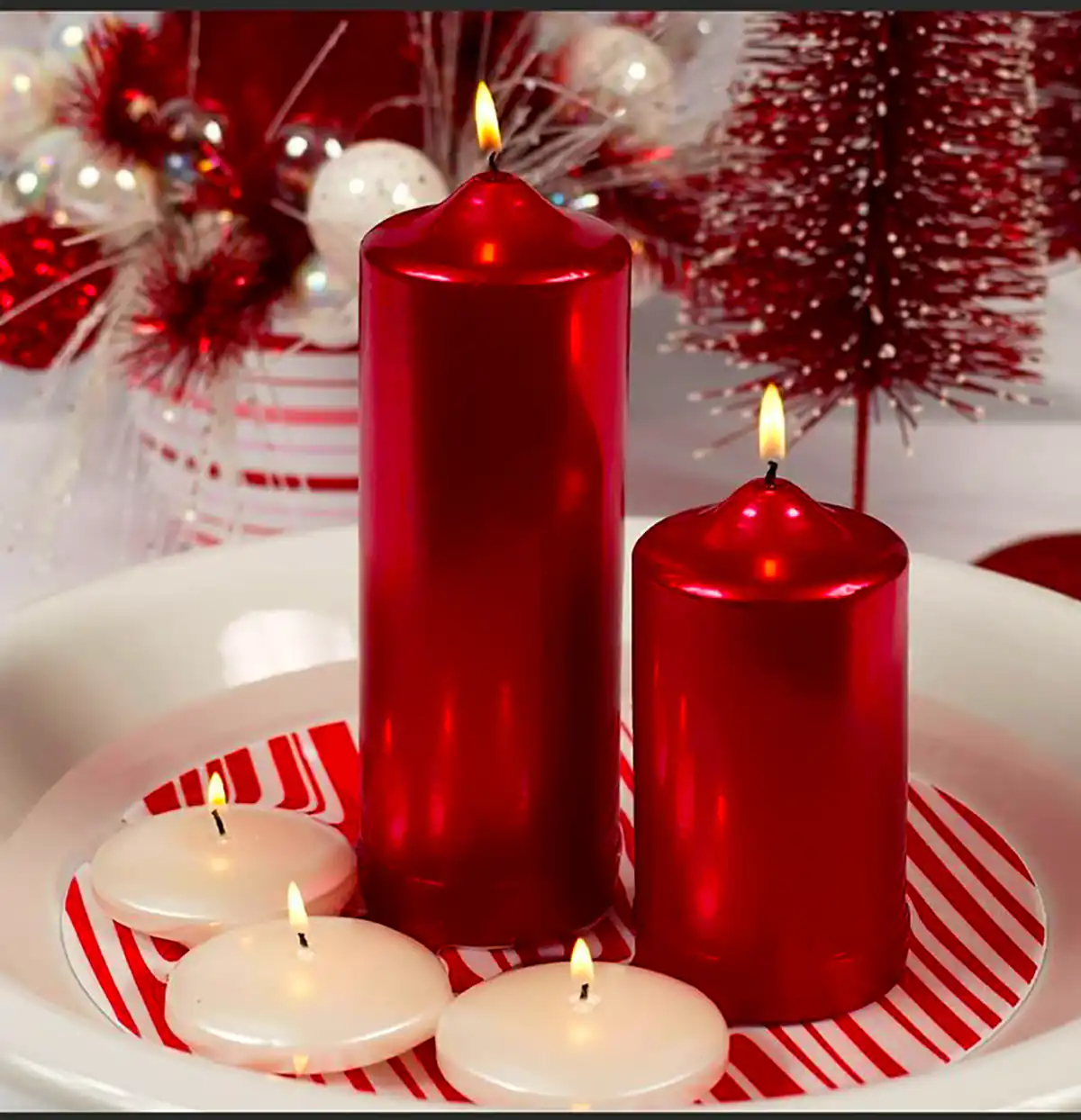 ست شمع براق اکلیلی