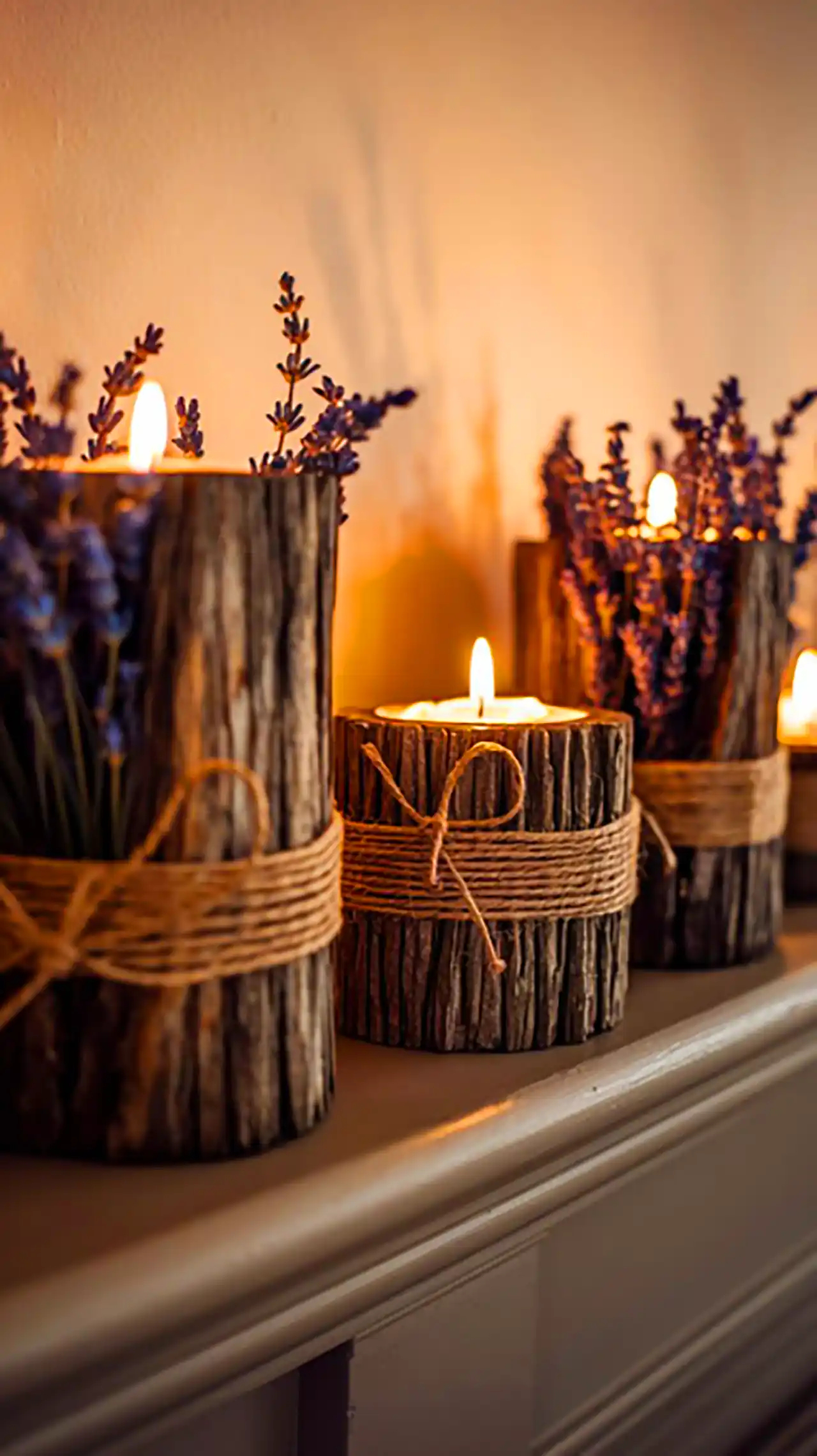 شمع چوبی دکوری