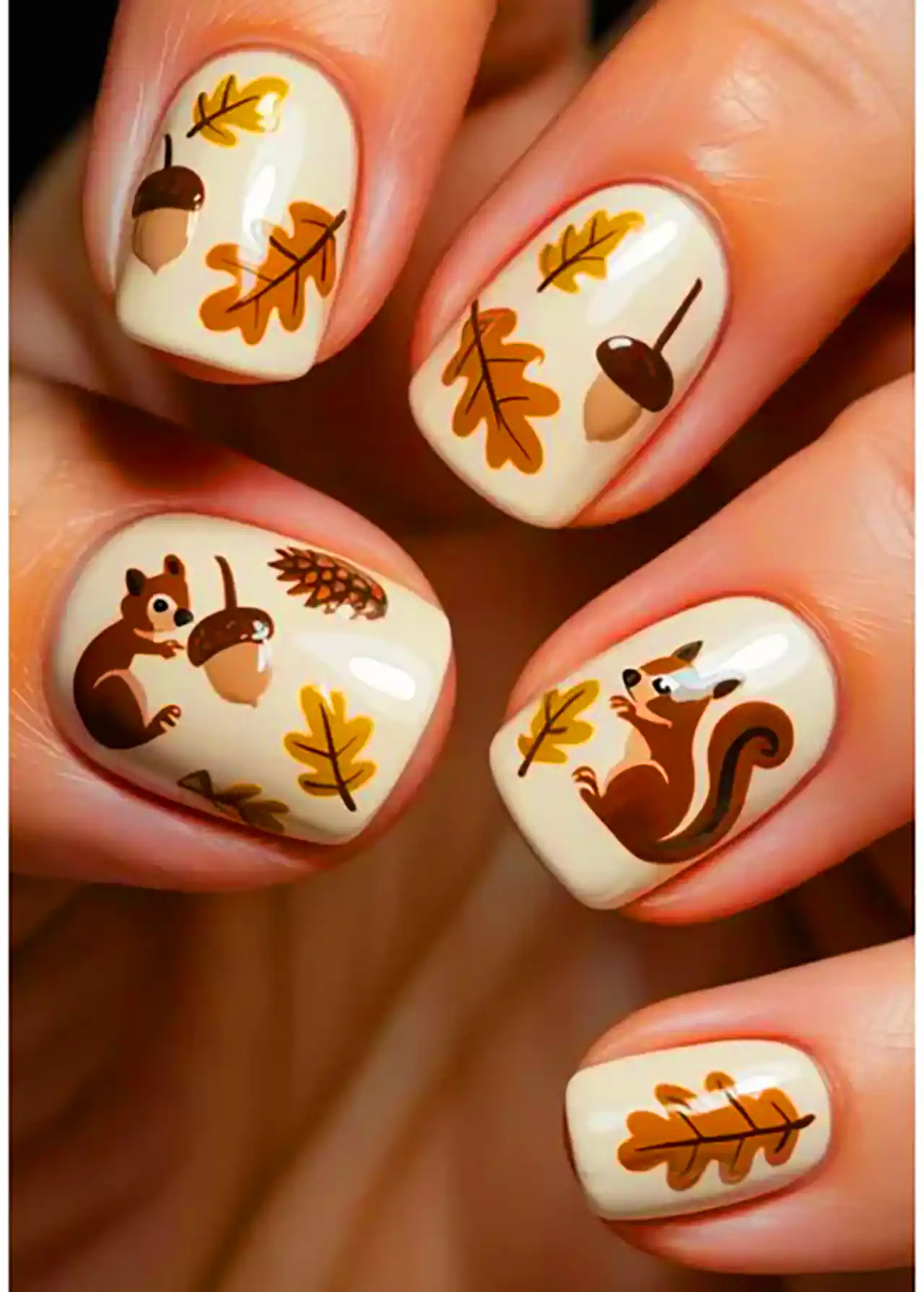 طرح ناخن مینیمال پاییزی