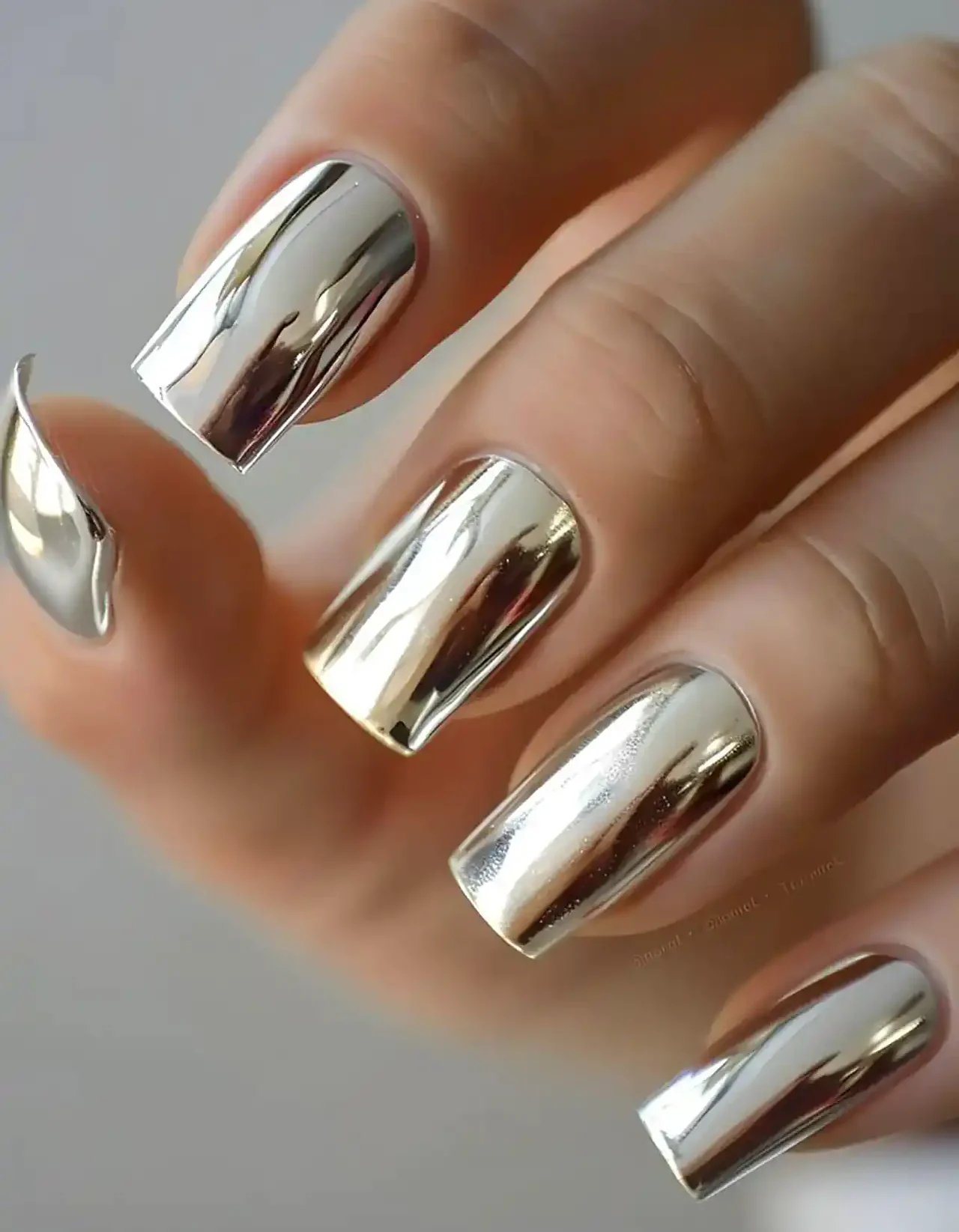 ناخن مدل آینه ای + زیباترین مدل های ناخن مدل آینه ای ترند امسال