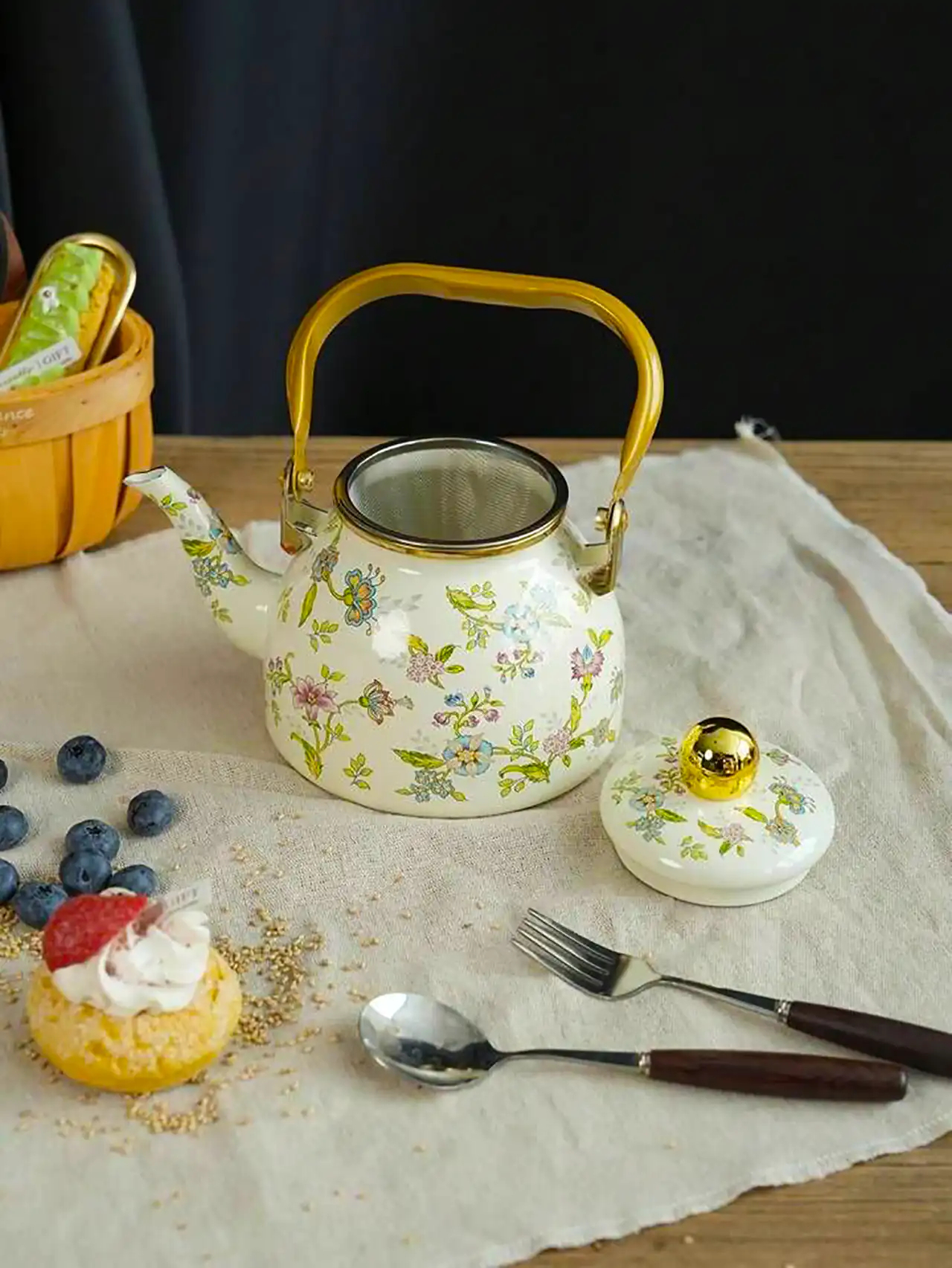 کتری سرامیکی طرح گل