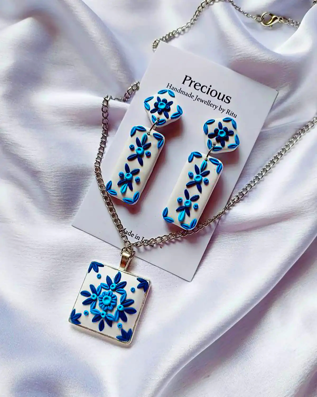 گوشواره طرح کاشی