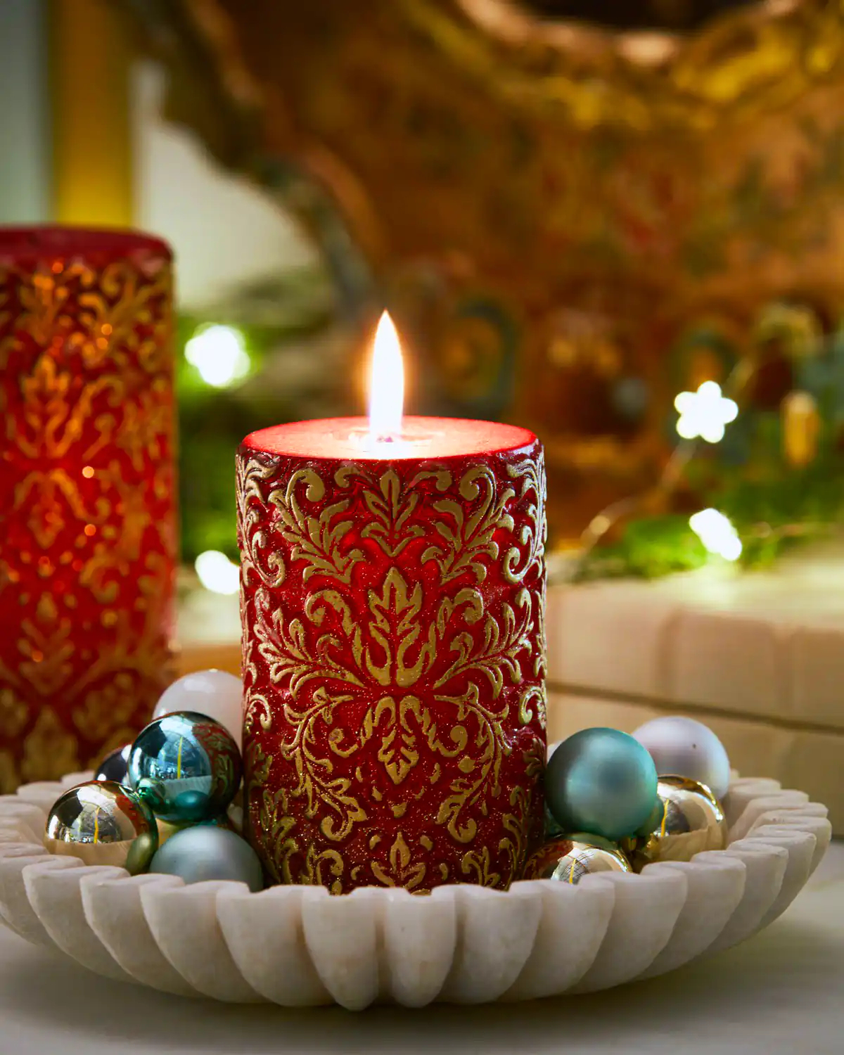 ست شمع براق اکلیلی