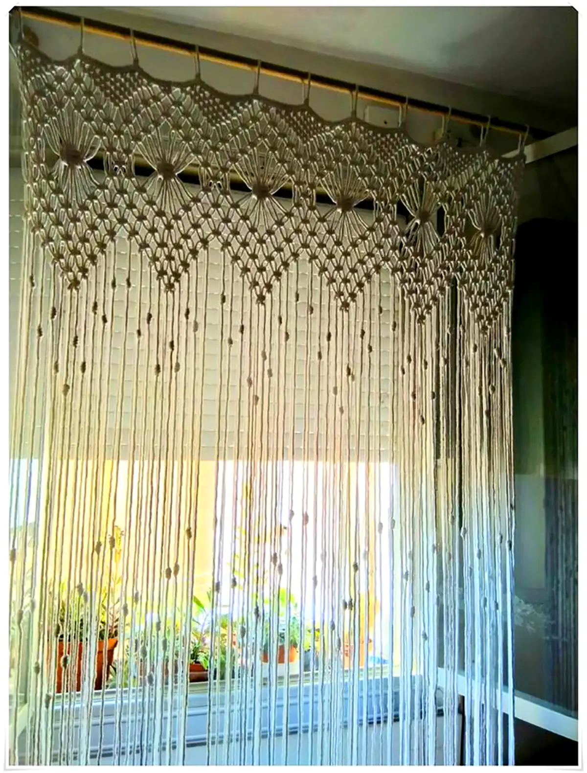 مدل پرده مکرومه برای پذیرایی