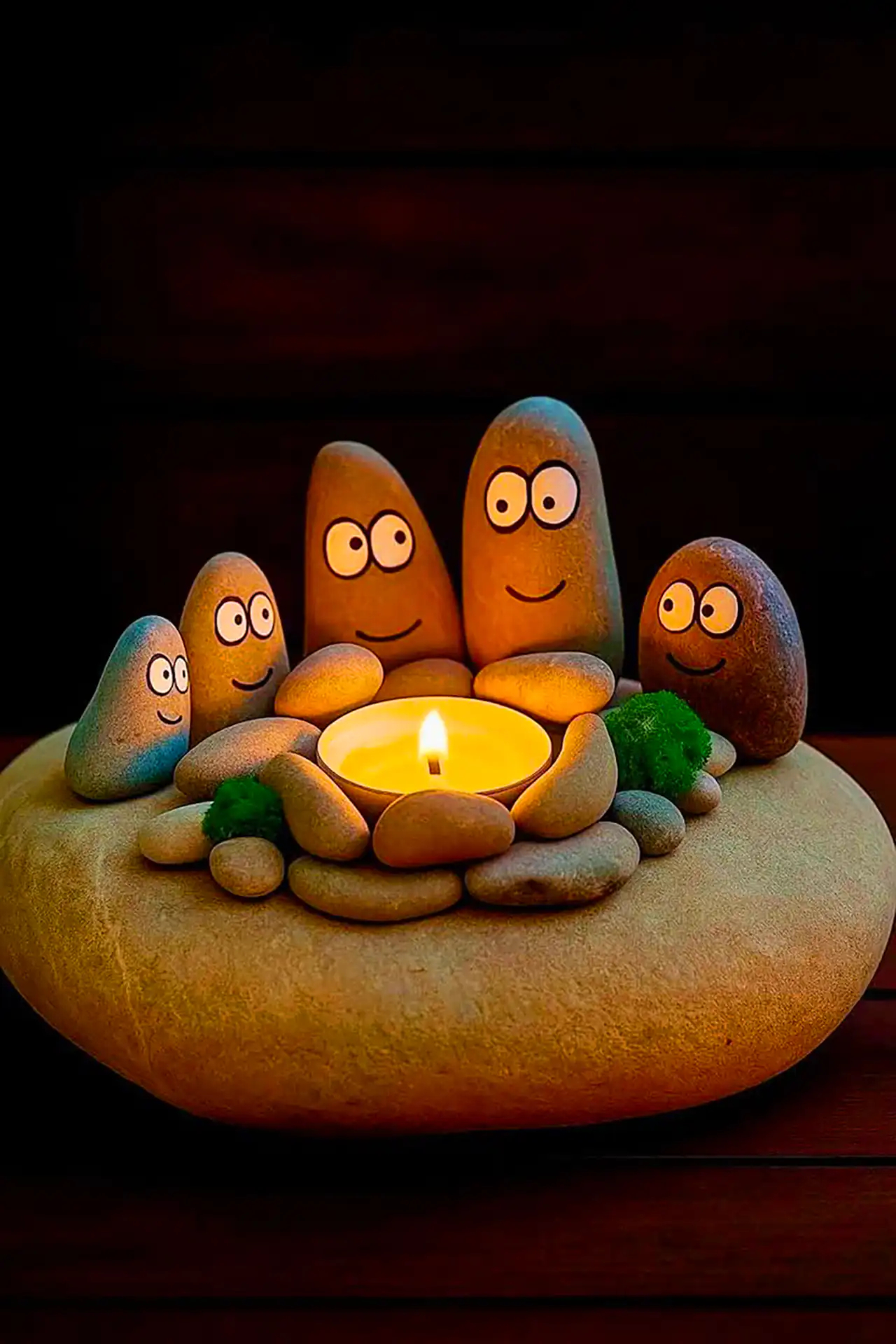 کاردستی خلاقانه با سنگ رودخانه