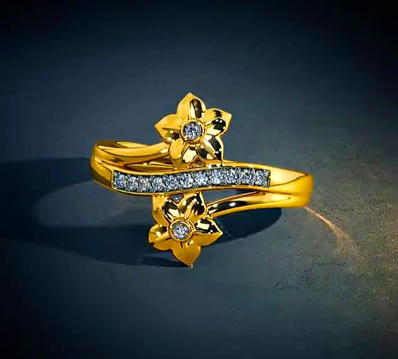 انگشتر طلا با نگین شیک