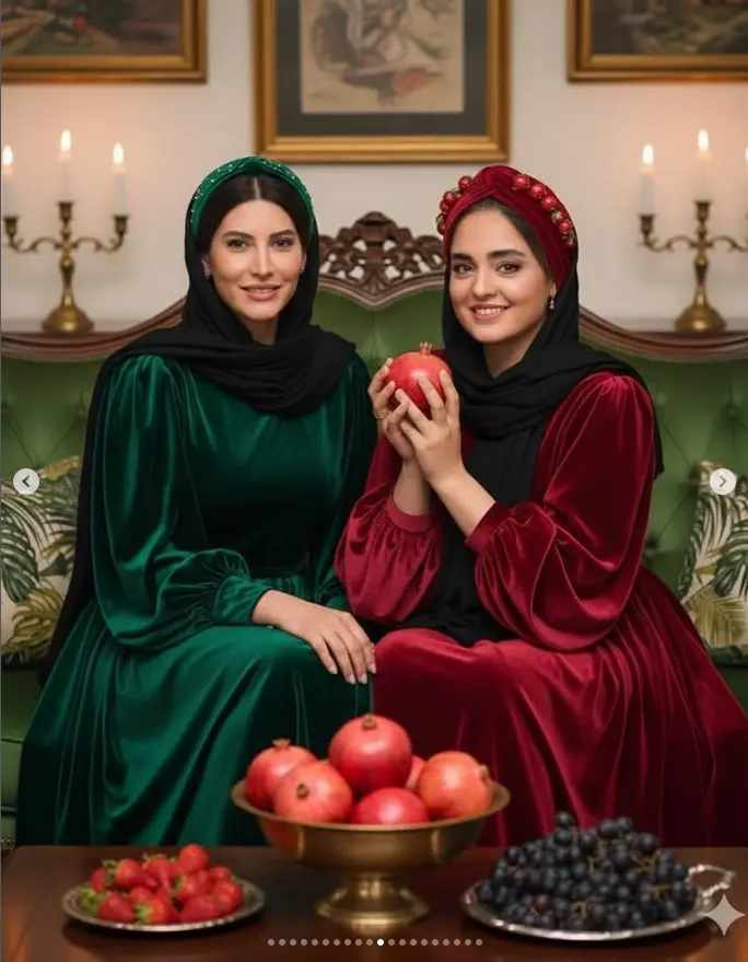 استایل یلدایی بازیگران