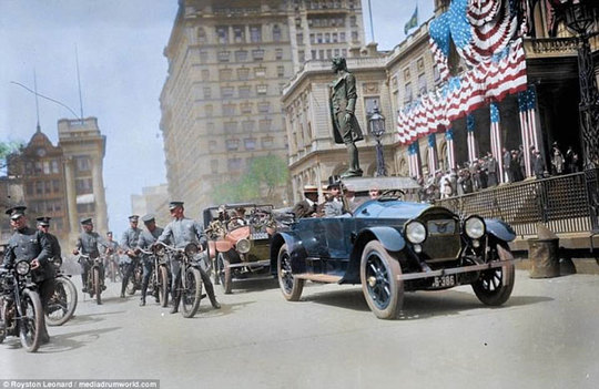 تصاویر رنگی فوق‌العاده از نیویورک ۱۰۰ سال پیش