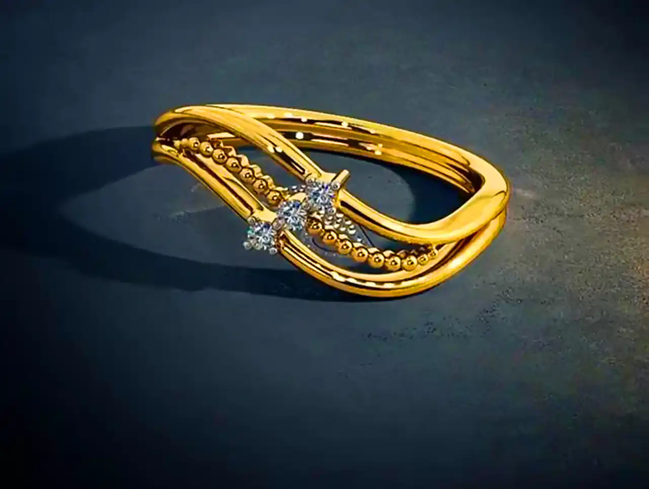 انگشتر طلا با نگین شیک